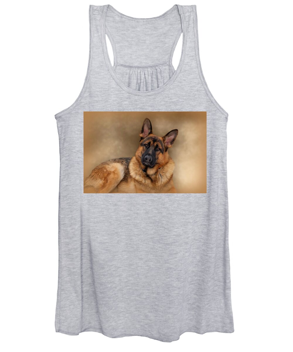 Dogs Women's Tank Top featuring the photograph Those Eyes by Sandy Keeton
