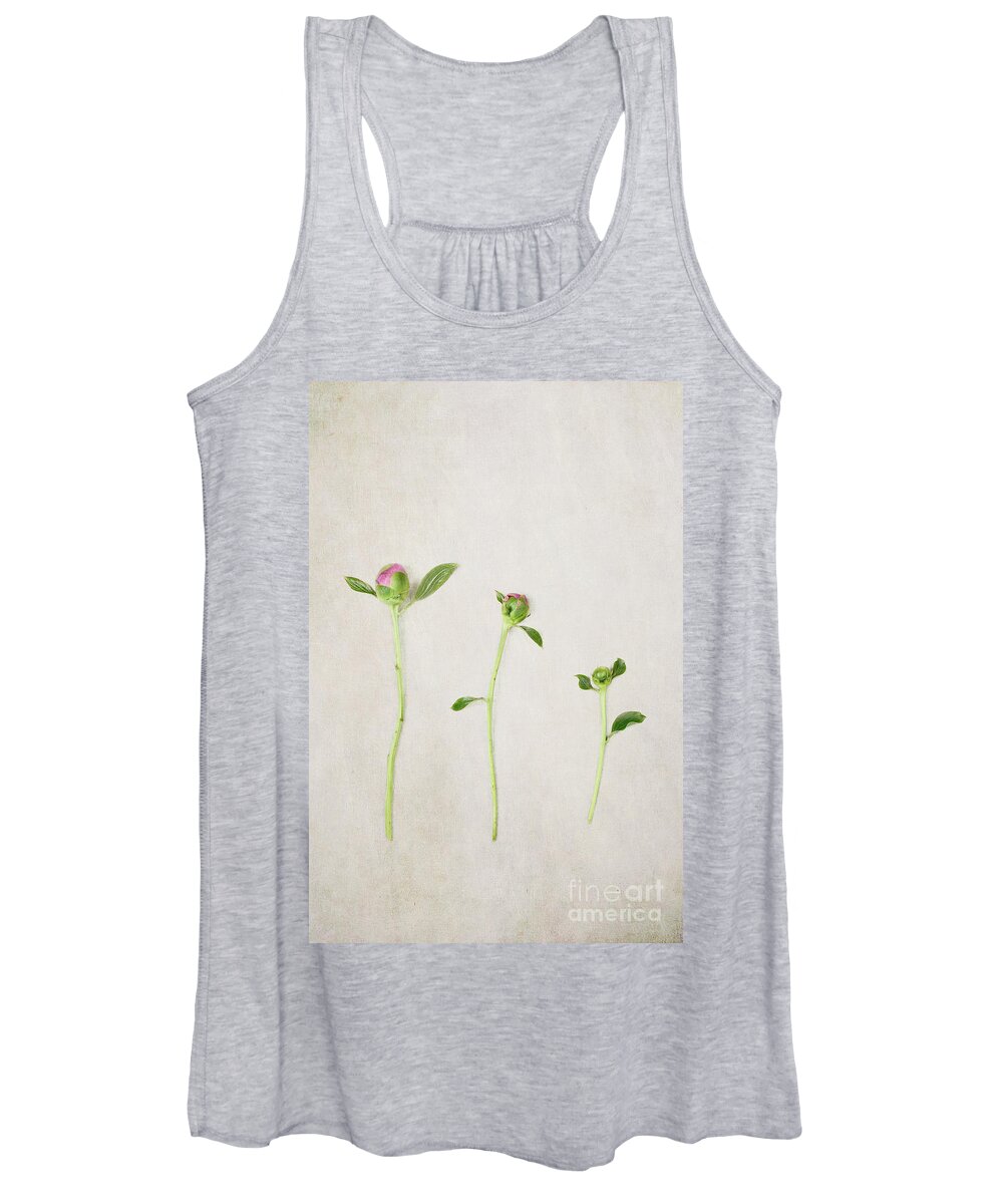 Three Women's Tank Top featuring the photograph Three Buds by Stephanie Frey