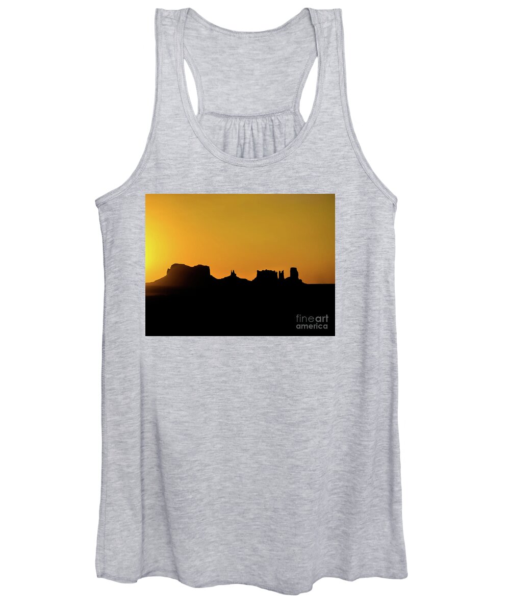 American Women's Tank Top featuring the photograph Three sisters backlight by Benny Marty