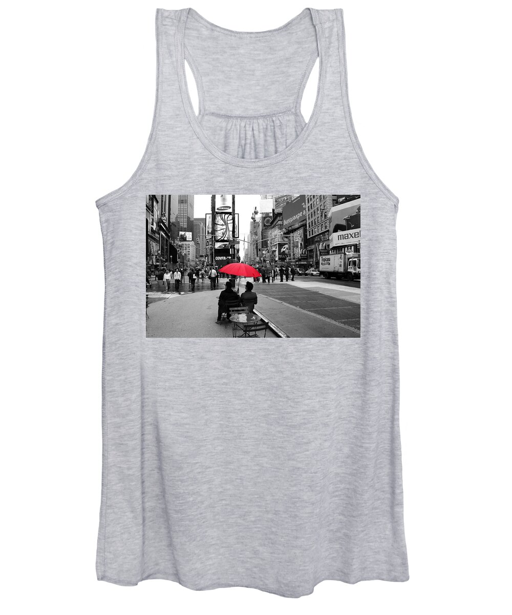 Times Square Women's Tank Top featuring the photograph Times Square 5 by Andrew Fare