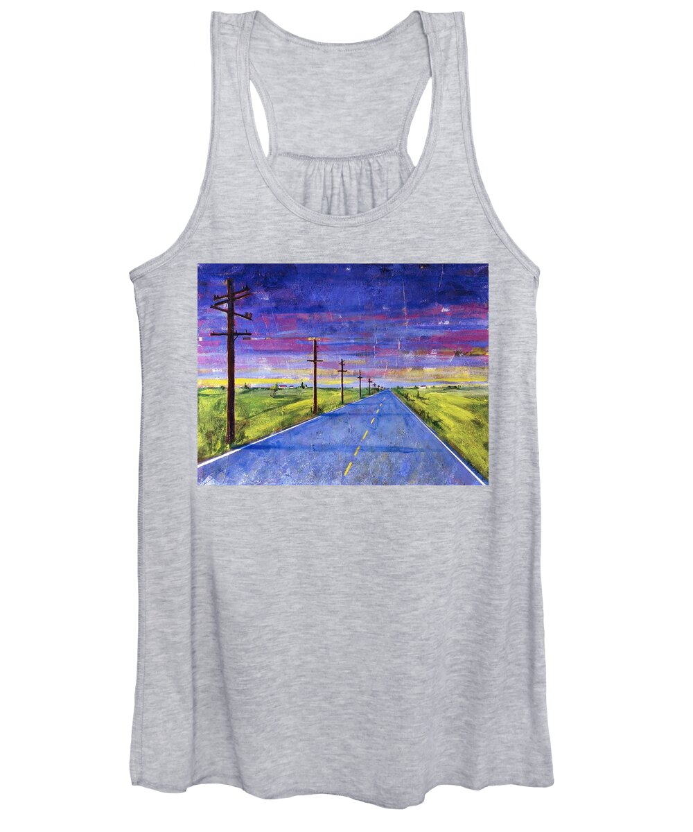 Road Women's Tank Top featuring the painting To Be With You by Rollin Kocsis