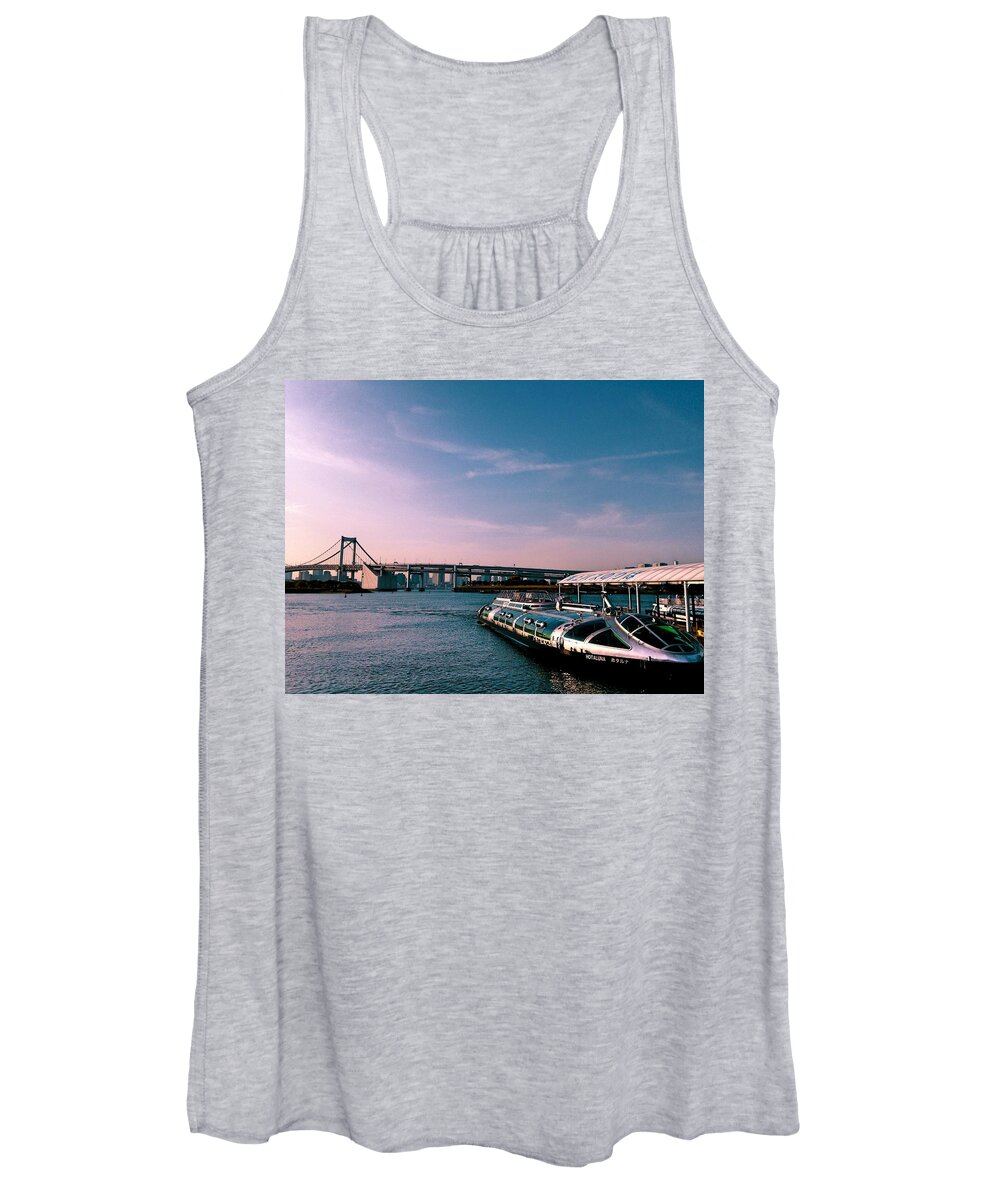 Landscape Women's Tank Top featuring the photograph To the space from sea by Momoko Sano