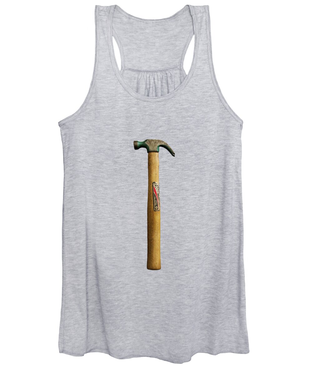 Art Women's Tank Top featuring the photograph Tools On Wood 17 on BW by YoPedro