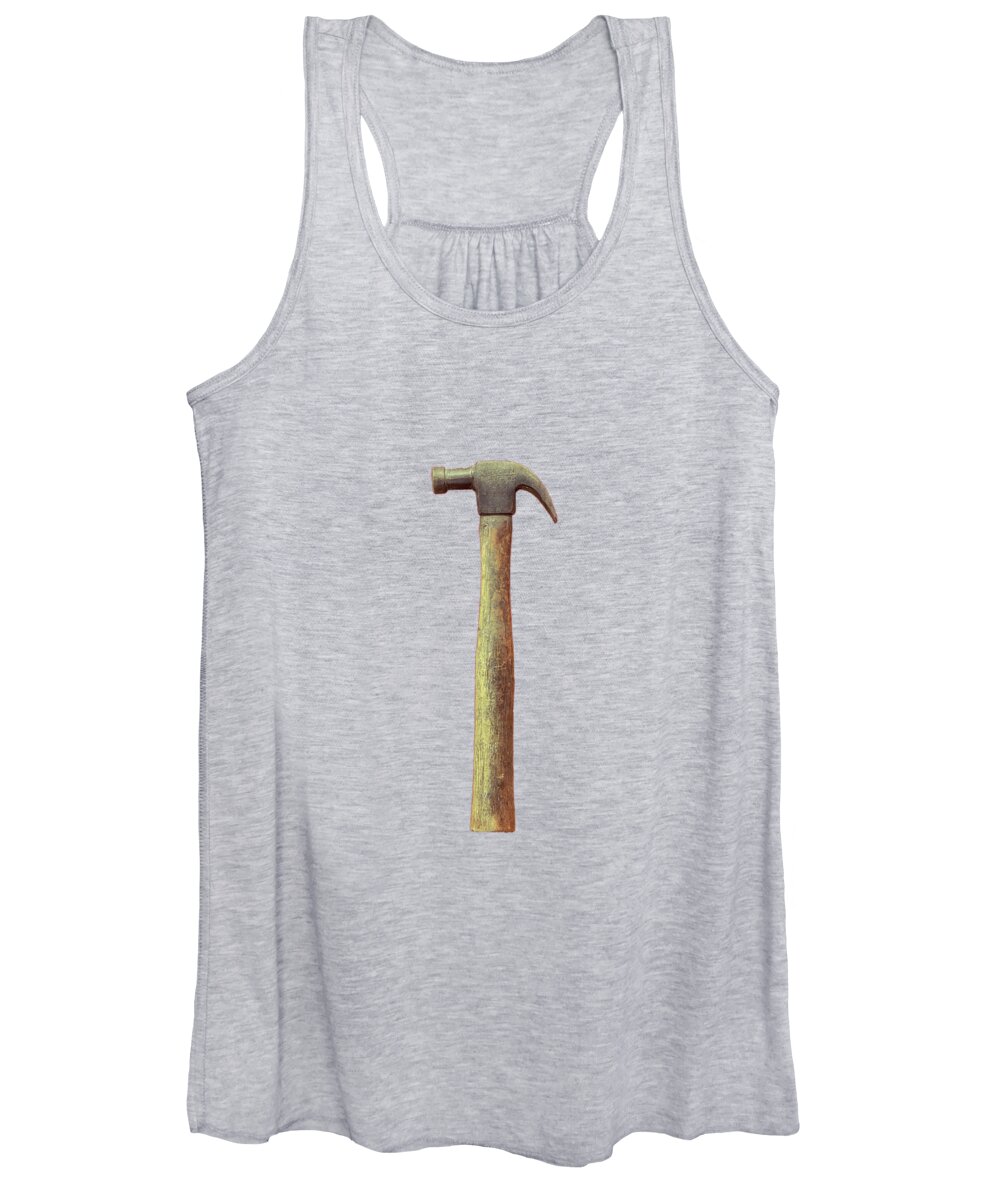 Art Women's Tank Top featuring the photograph Tools On Wood 53 on BW by YoPedro