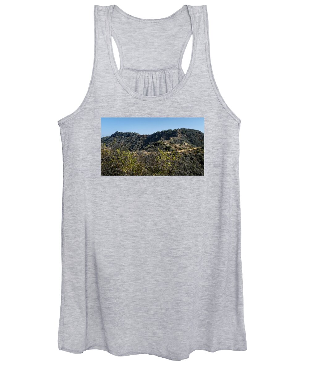 Trail Women's Tank Top featuring the photograph Topanga Canyon Trail by George Taylor