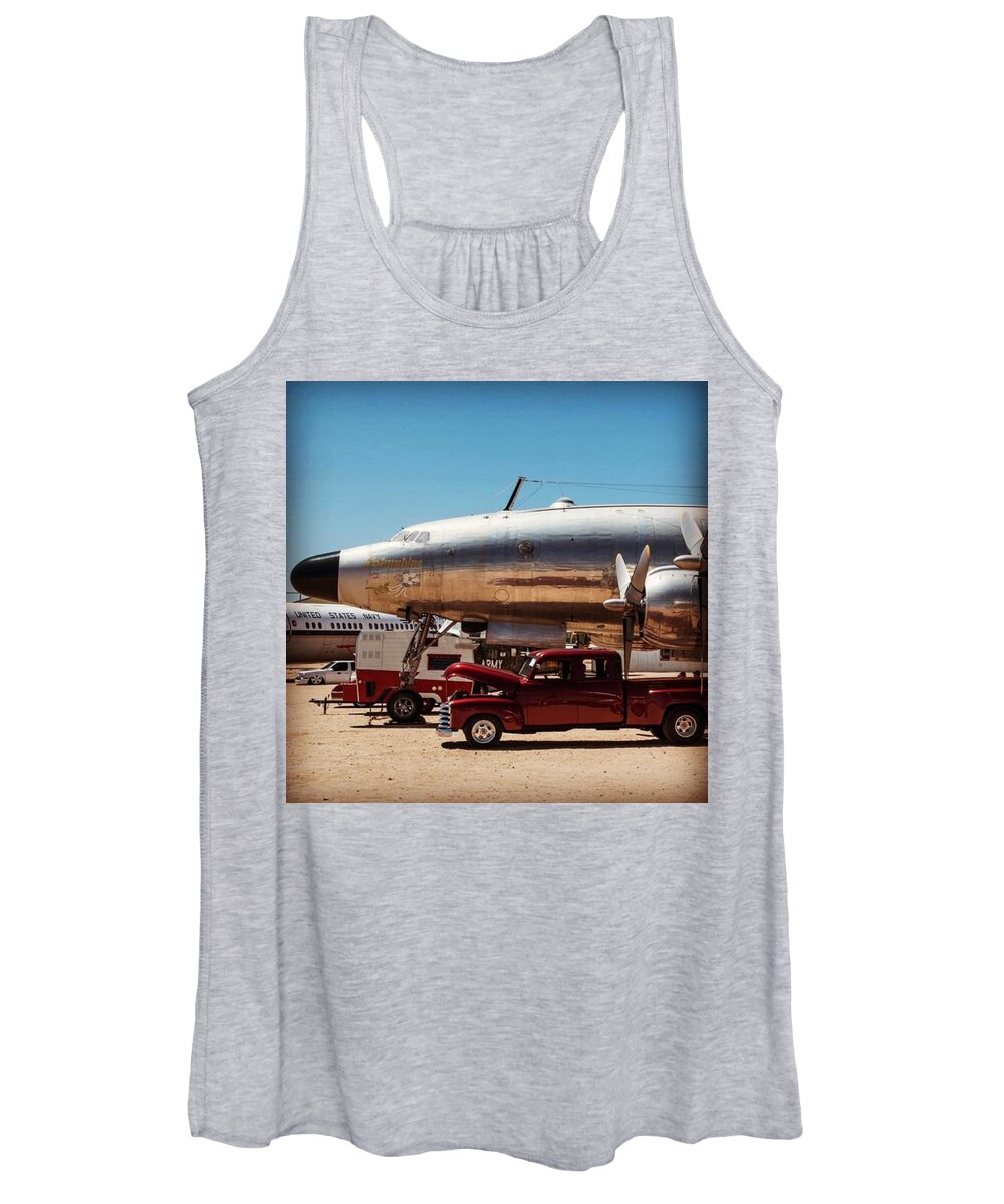 Arizona Women's Tank Top featuring the photograph Torque Fest Pima Air And Space Museum by Michael Moriarty