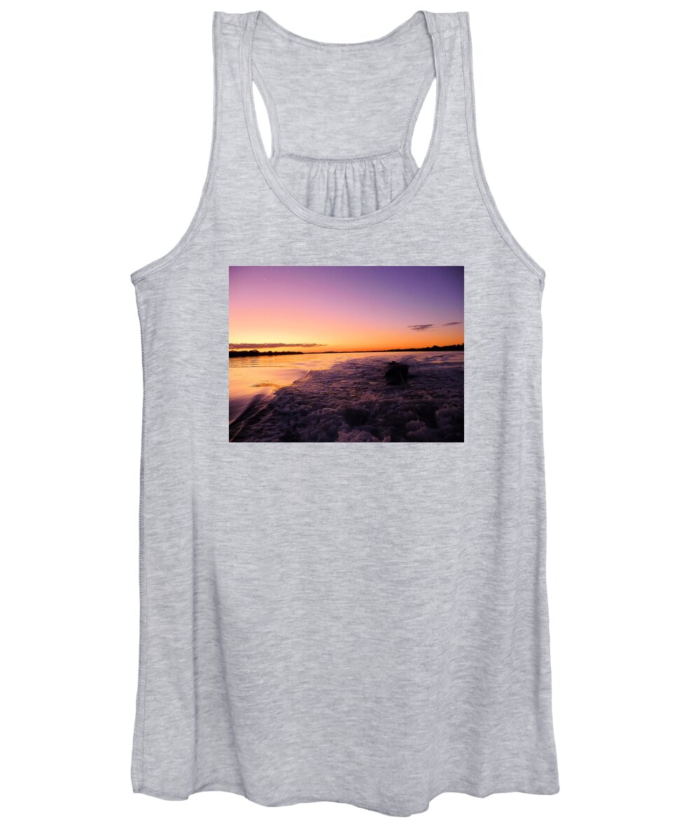 Boat Women's Tank Top featuring the photograph Tow The Boat by Michael Blaine
