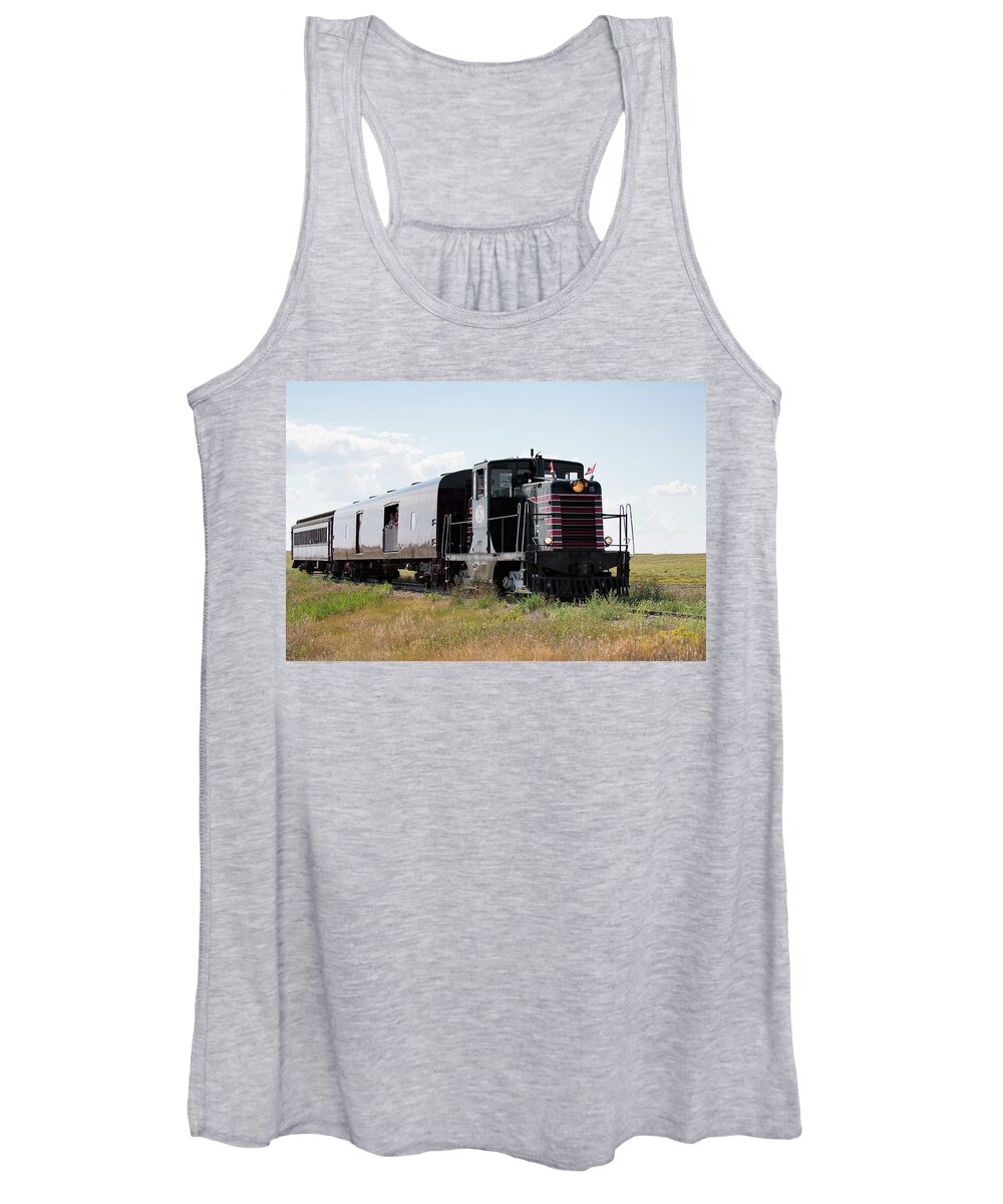 Car Women's Tank Top featuring the photograph Train Tour by David Buhler