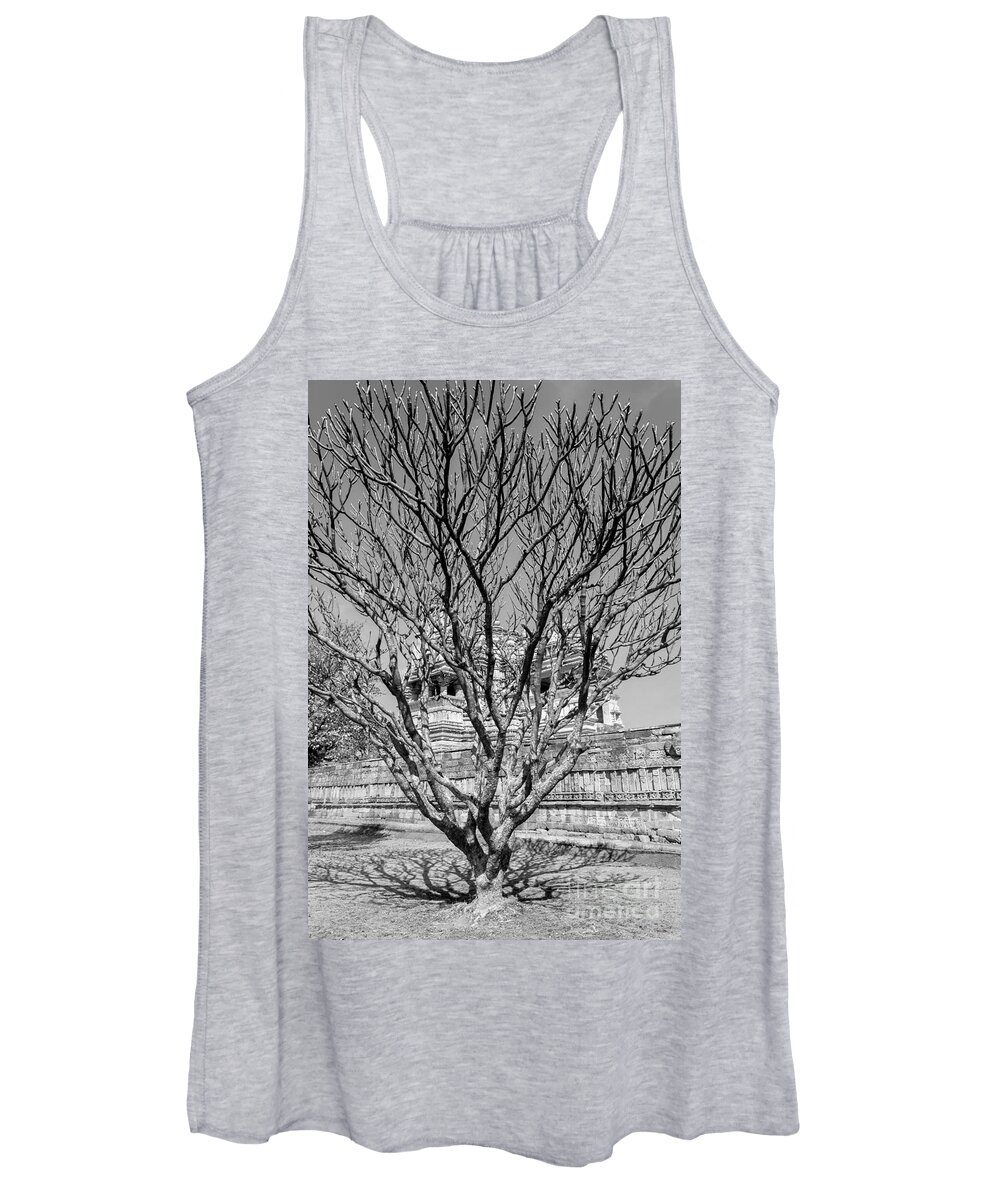 Tree Women's Tank Top featuring the photograph Tree and Temple by Hitendra SINKAR