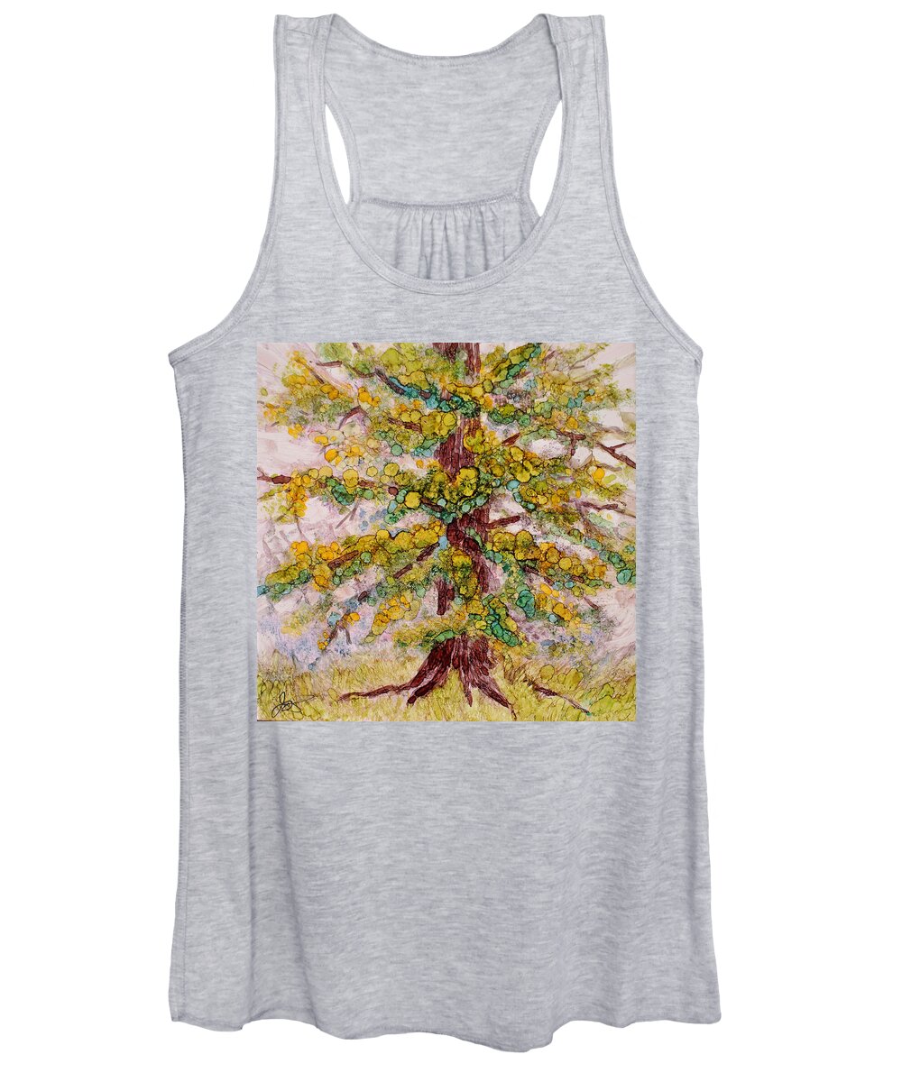 Tree Women's Tank Top featuring the painting Tree of Life by Jo Smoley