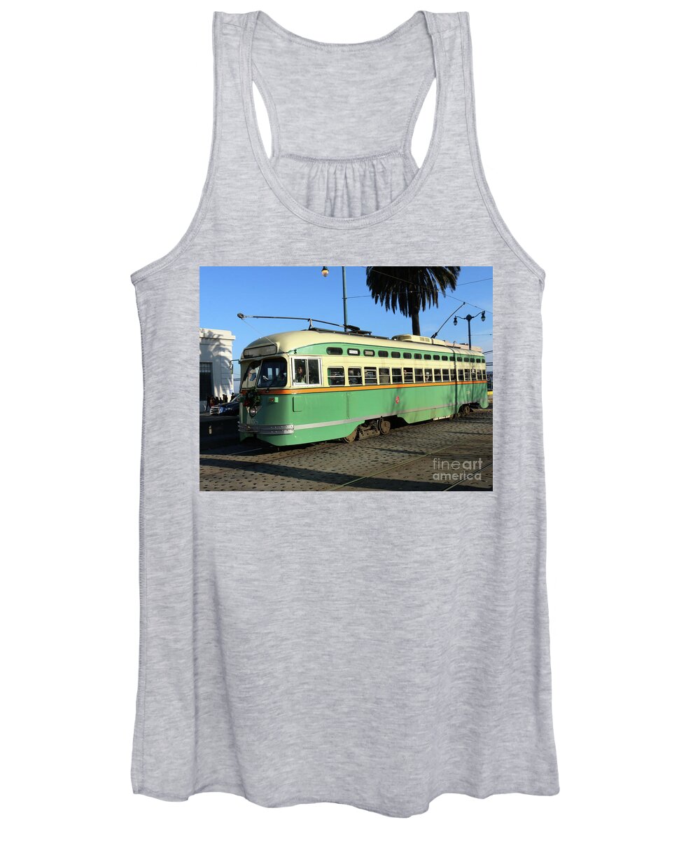 Cable Car Women's Tank Top featuring the photograph Trolley Number 1058 by Steven Spak