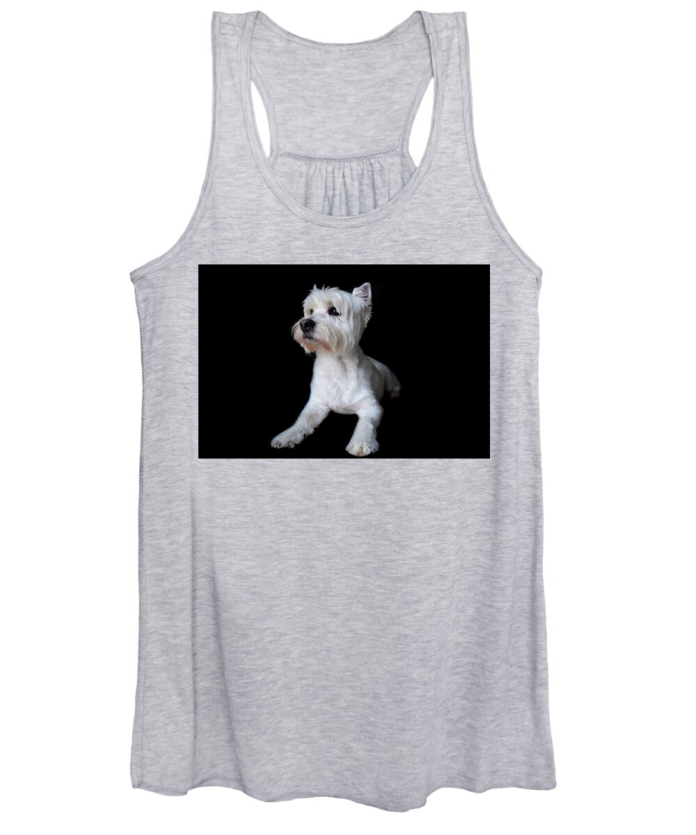 Westie Women's Tank Top featuring the photograph Trot Posing by Nicole Lloyd