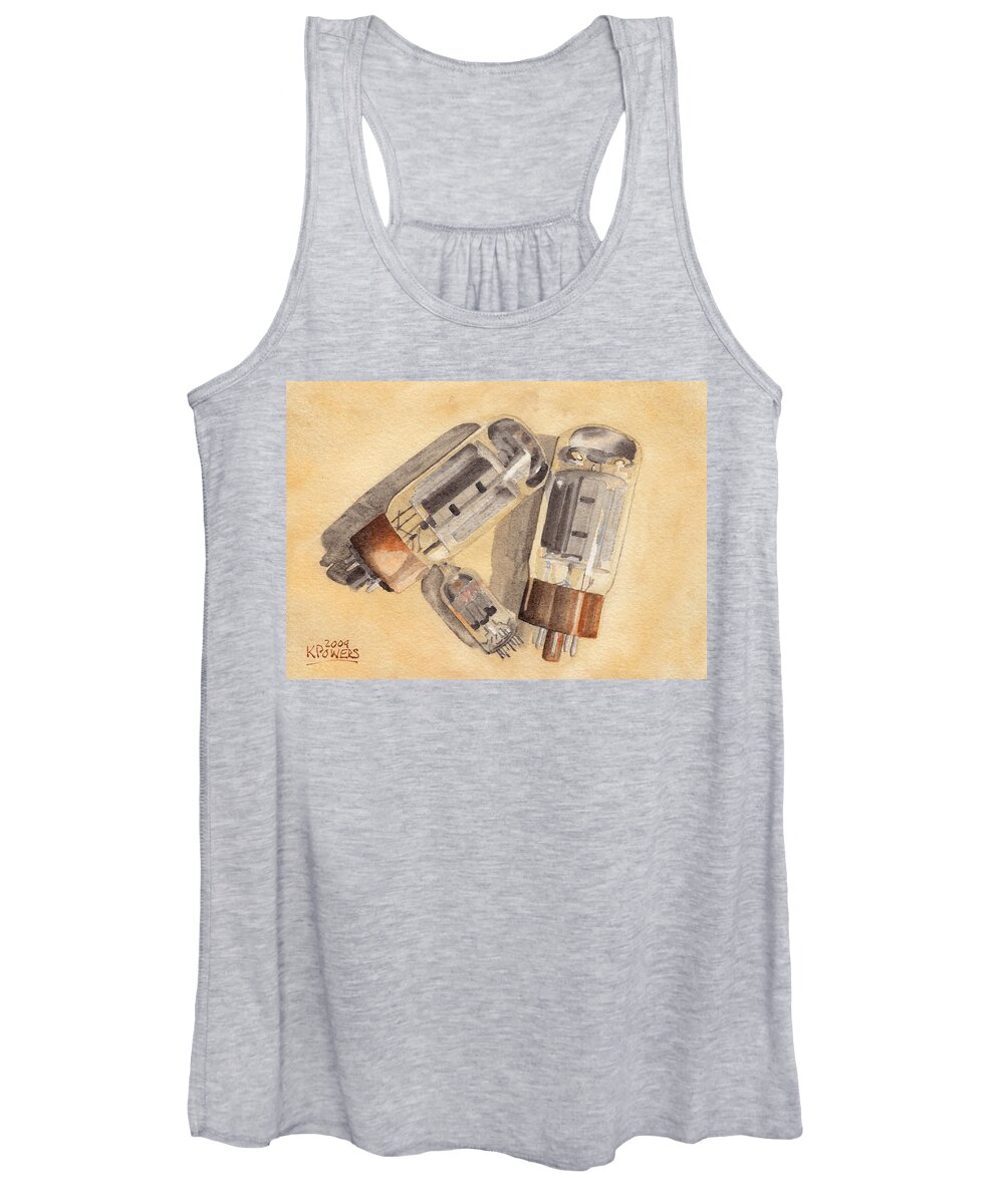 Vacuum Women's Tank Top featuring the painting Tubes by Ken Powers