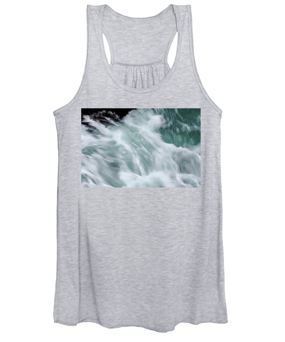 Sea Women's Tank Top featuring the photograph Turbulent Seas by Donna Blackhall