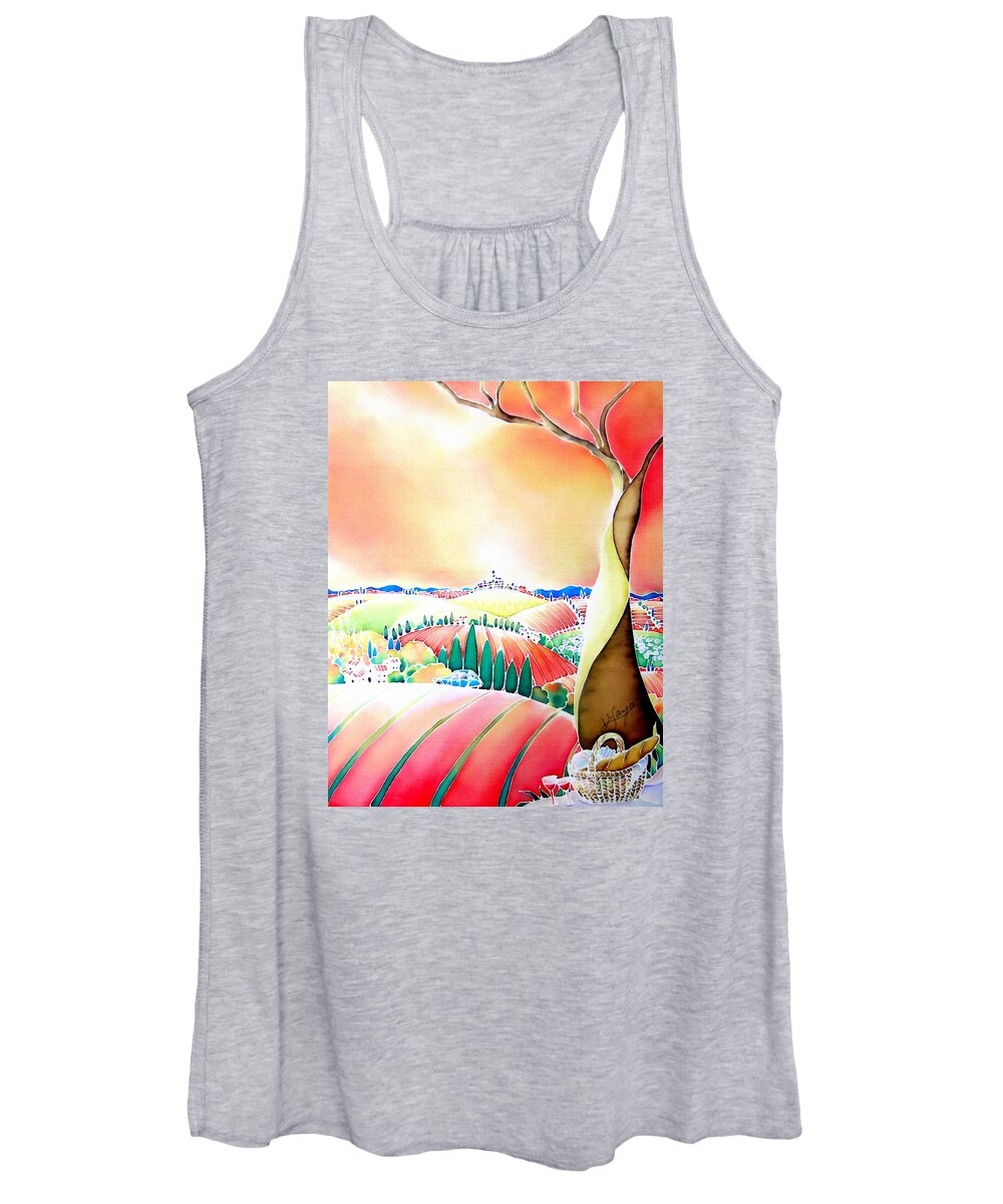 Autumn Women's Tank Top featuring the painting Un jour d'automne by Hisayo OHTA
