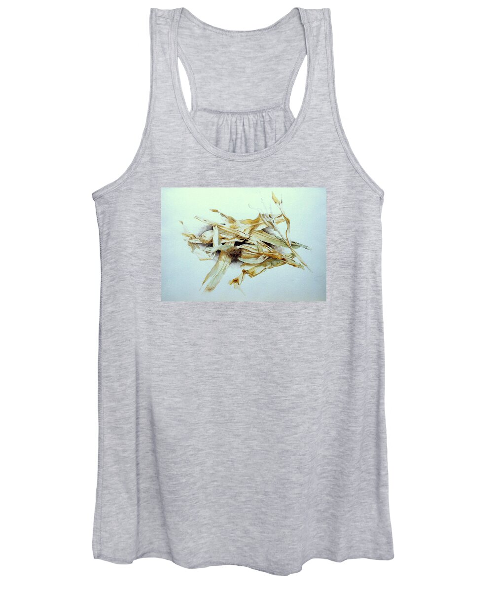 Corn Women's Tank Top featuring the painting Untitled #14 by Conrad Mieschke