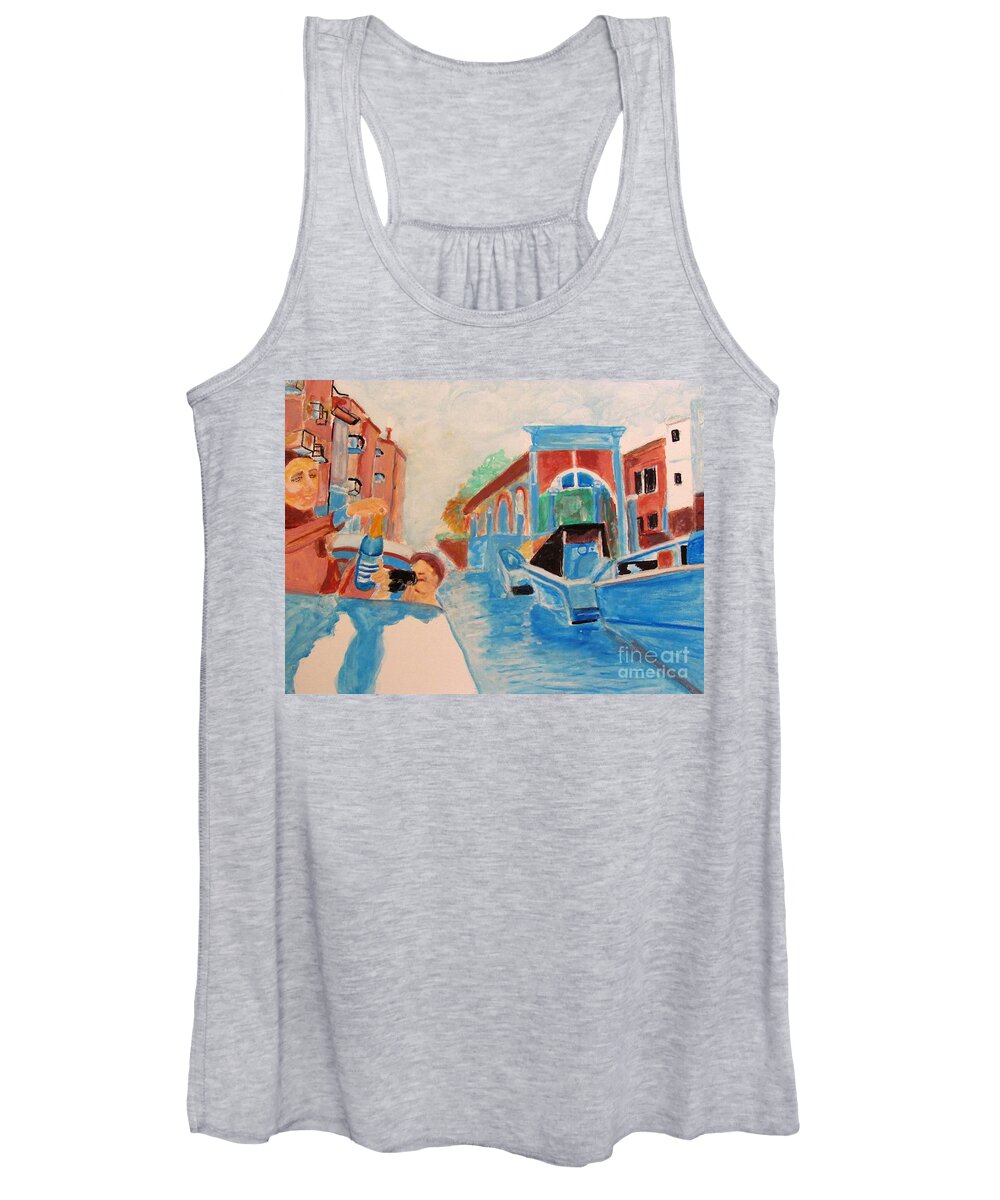 Venice Celebration Women's Tank Top featuring the painting Venice Celebration by Stanley Morganstein