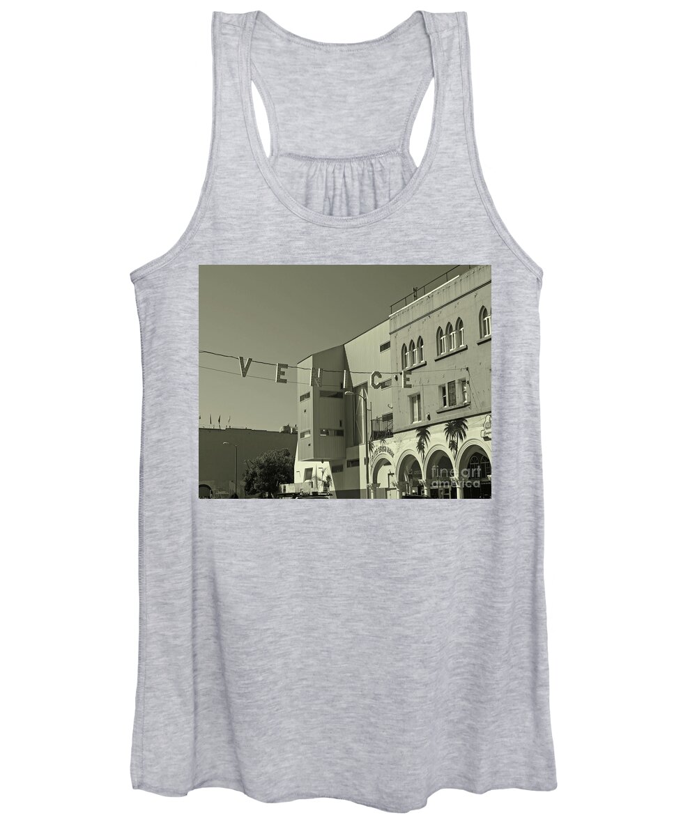 Venice Beach Women's Tank Top featuring the photograph Venice Sign by Kelly Holm