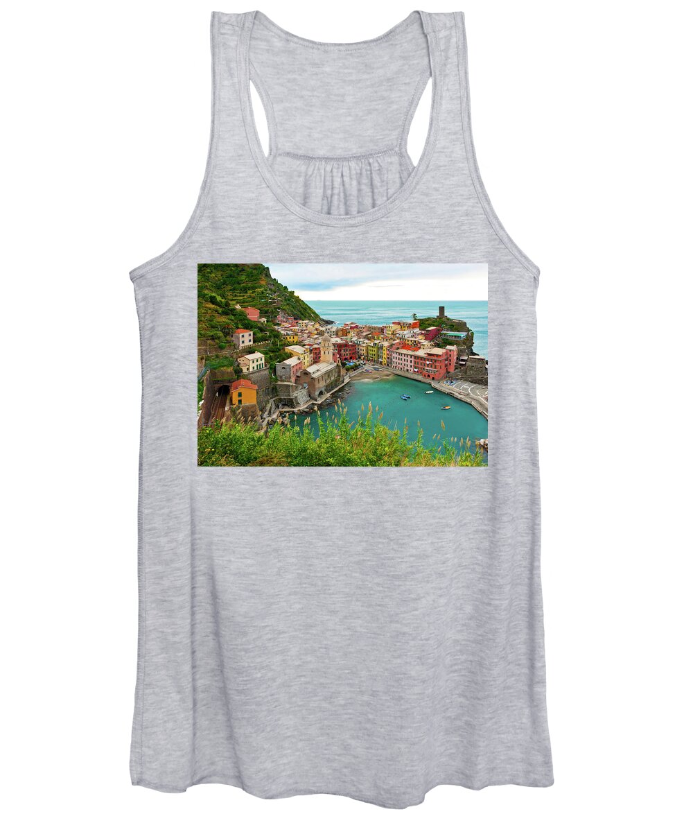 Vernazza Women's Tank Top featuring the photograph Vernazza - Cinque Terre, Italy by Denise Strahm
