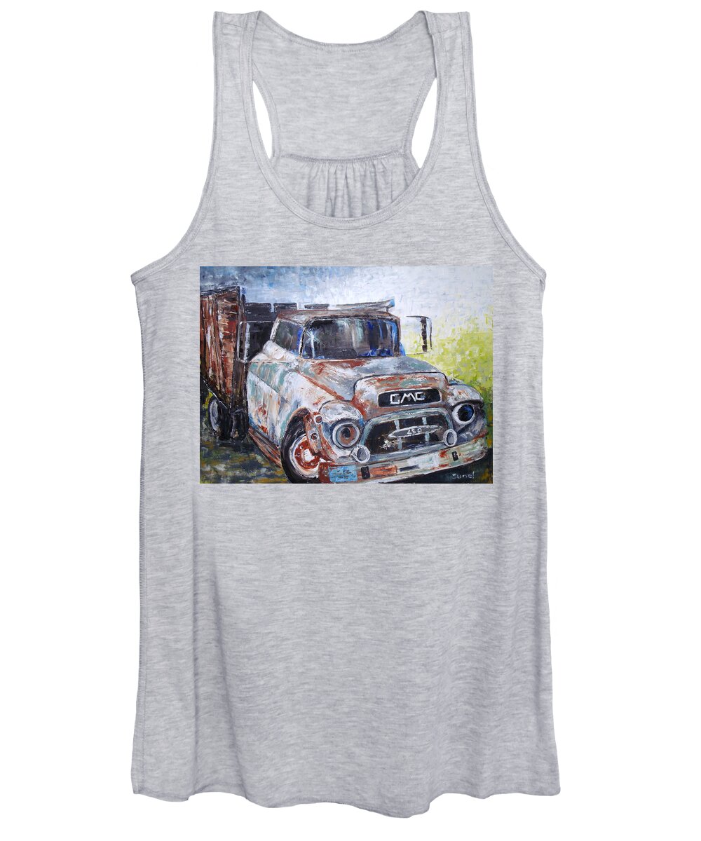 Old Women's Tank Top featuring the painting Very old GMC by Sunel De Lange