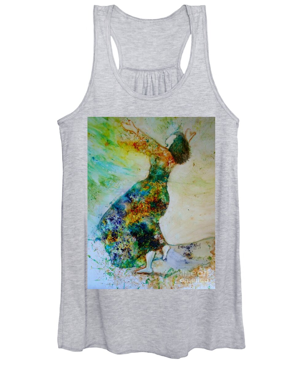 Worship Women's Tank Top featuring the painting Victory Dance by Deborah Nell