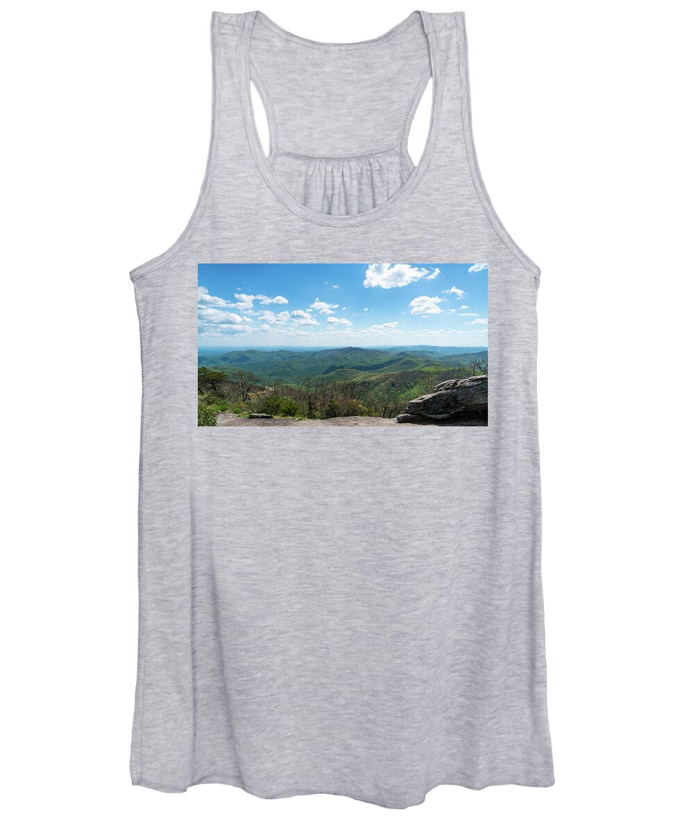 Georgia Women's Tank Top featuring the photograph View from Blood Mountain Georgia by Lawrence S Richardson Jr