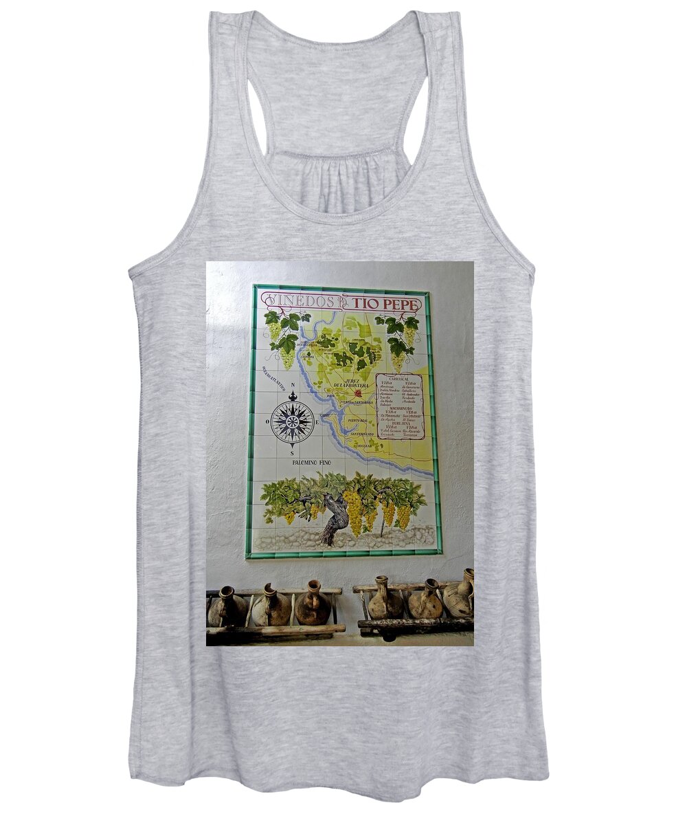 Europe Women's Tank Top featuring the photograph Vinedos Tio Pepe - Jerez de la Frontera by Juergen Weiss