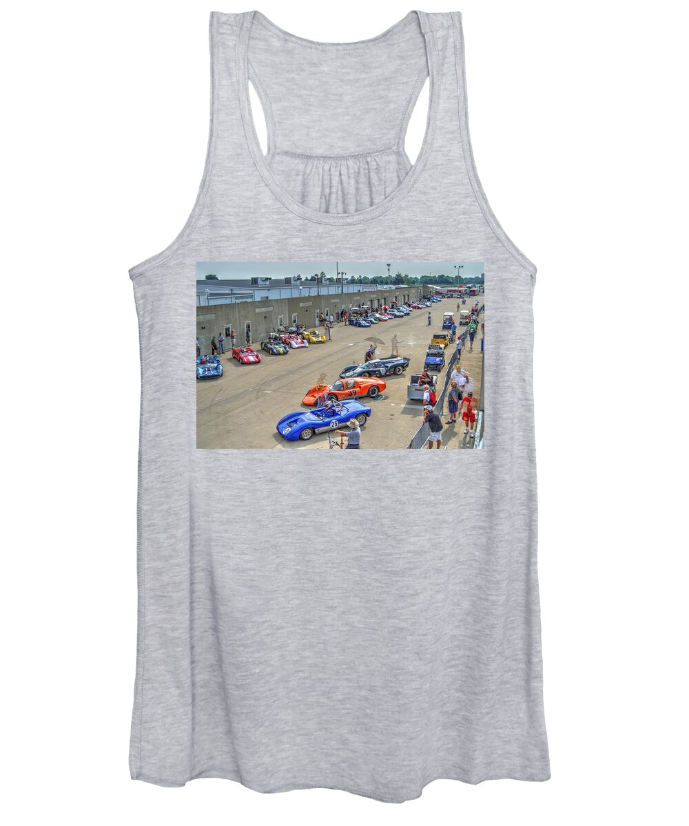Vintage Women's Tank Top featuring the photograph Vintage Gasoline Alley by Josh Williams