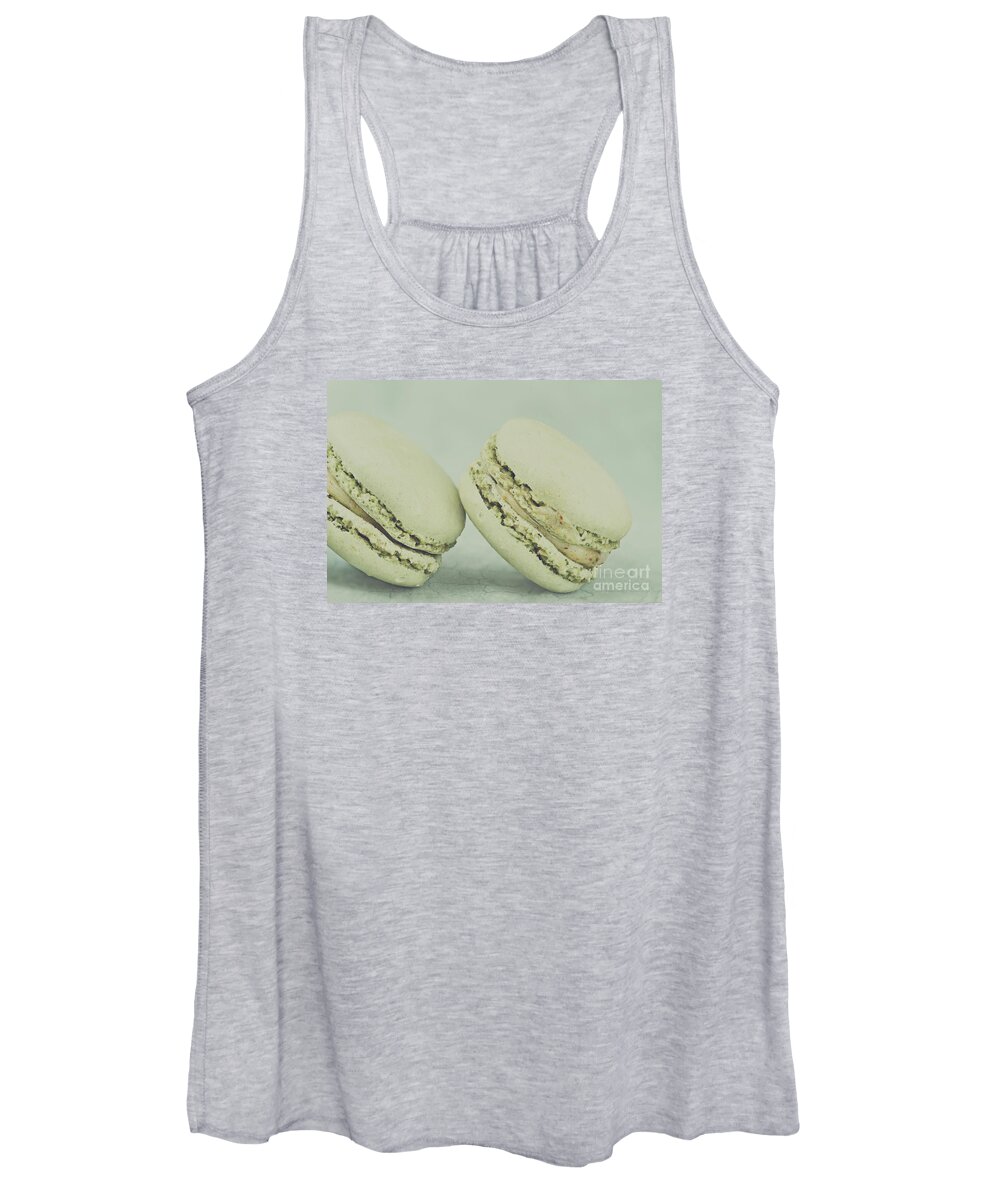 Macaron Women's Tank Top featuring the photograph Vintage Pistachio Macarons by Stephanie Frey
