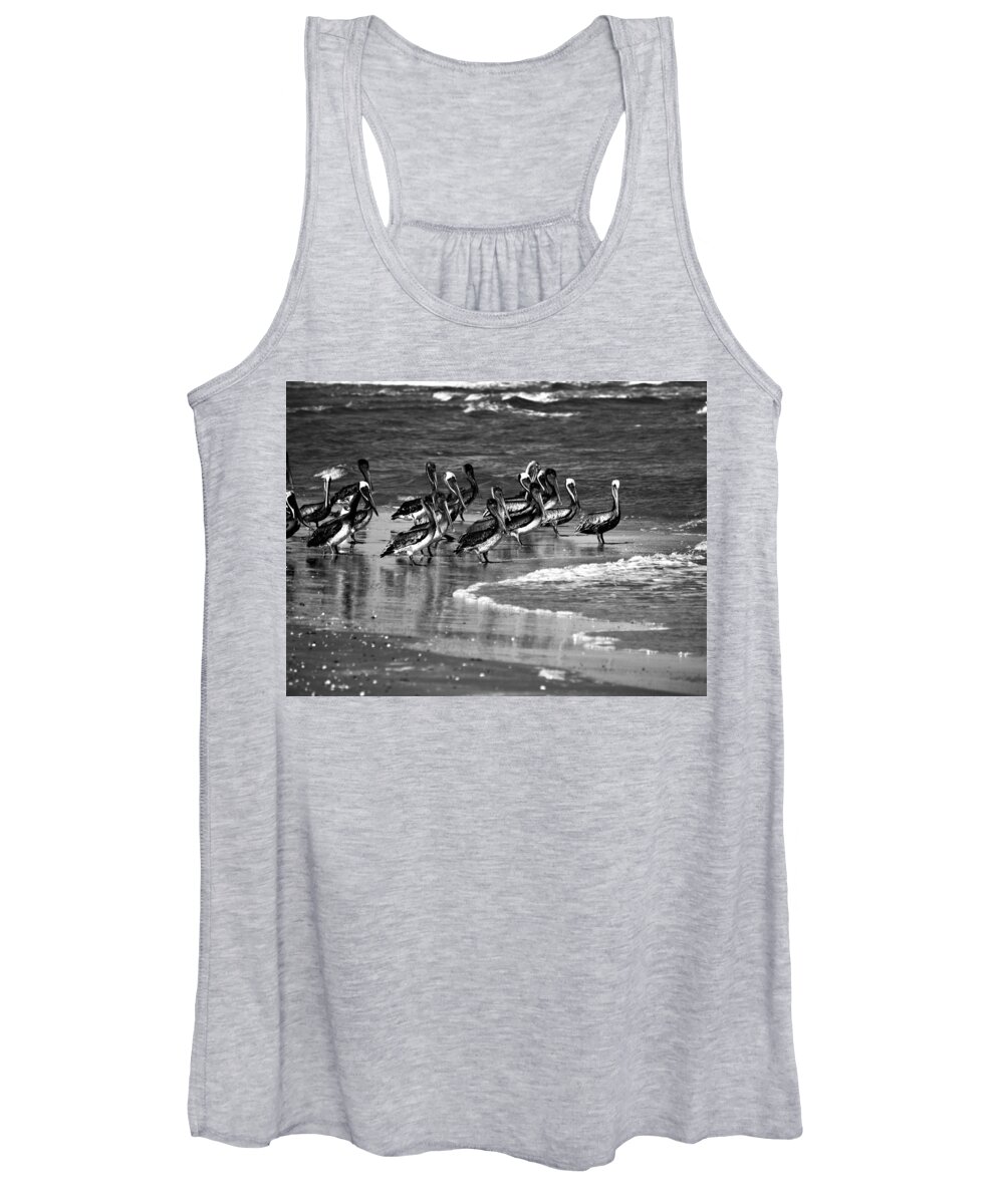Pelican Women's Tank Top featuring the photograph Waiting for Lunch by Jerry Connally