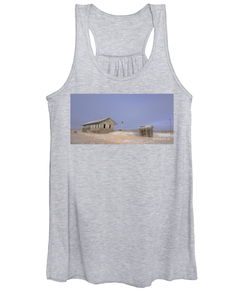 Old Things Women's Tank Top featuring the photograph Waiting for the Train to Come by Merle Grenz