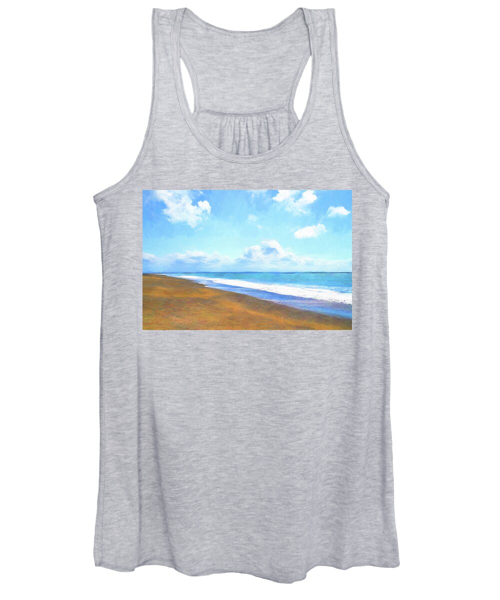 Photopainting Women's Tank Top featuring the photograph Walk With Me by Allan Van Gasbeck
