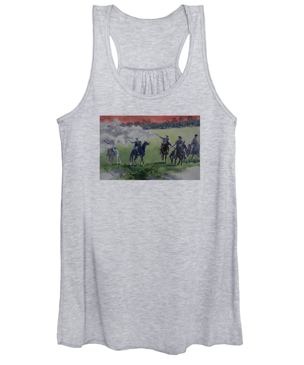 Civil War Women's Tank Top featuring the painting War Sky by Martha Tisdale