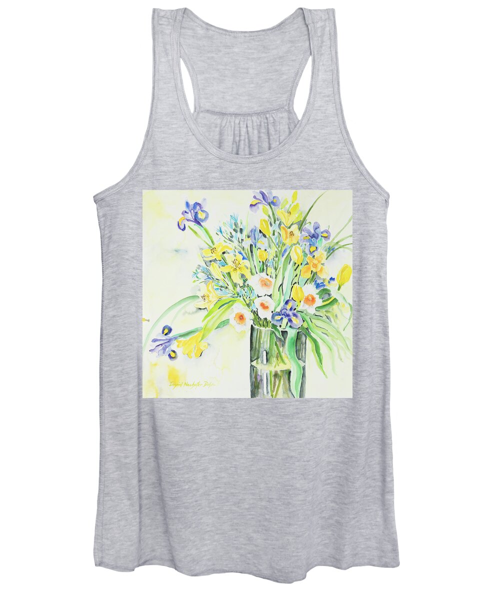 Flowers Women's Tank Top featuring the painting Watercolor Series 143 by Ingrid Dohm