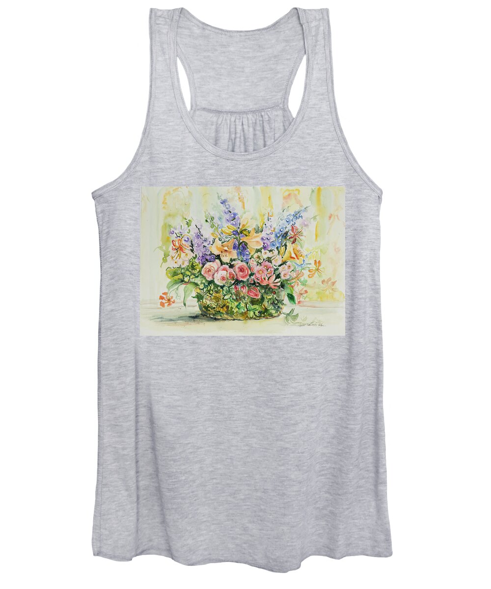 Floral Women's Tank Top featuring the painting Watercolor Series 16 by Ingrid Dohm