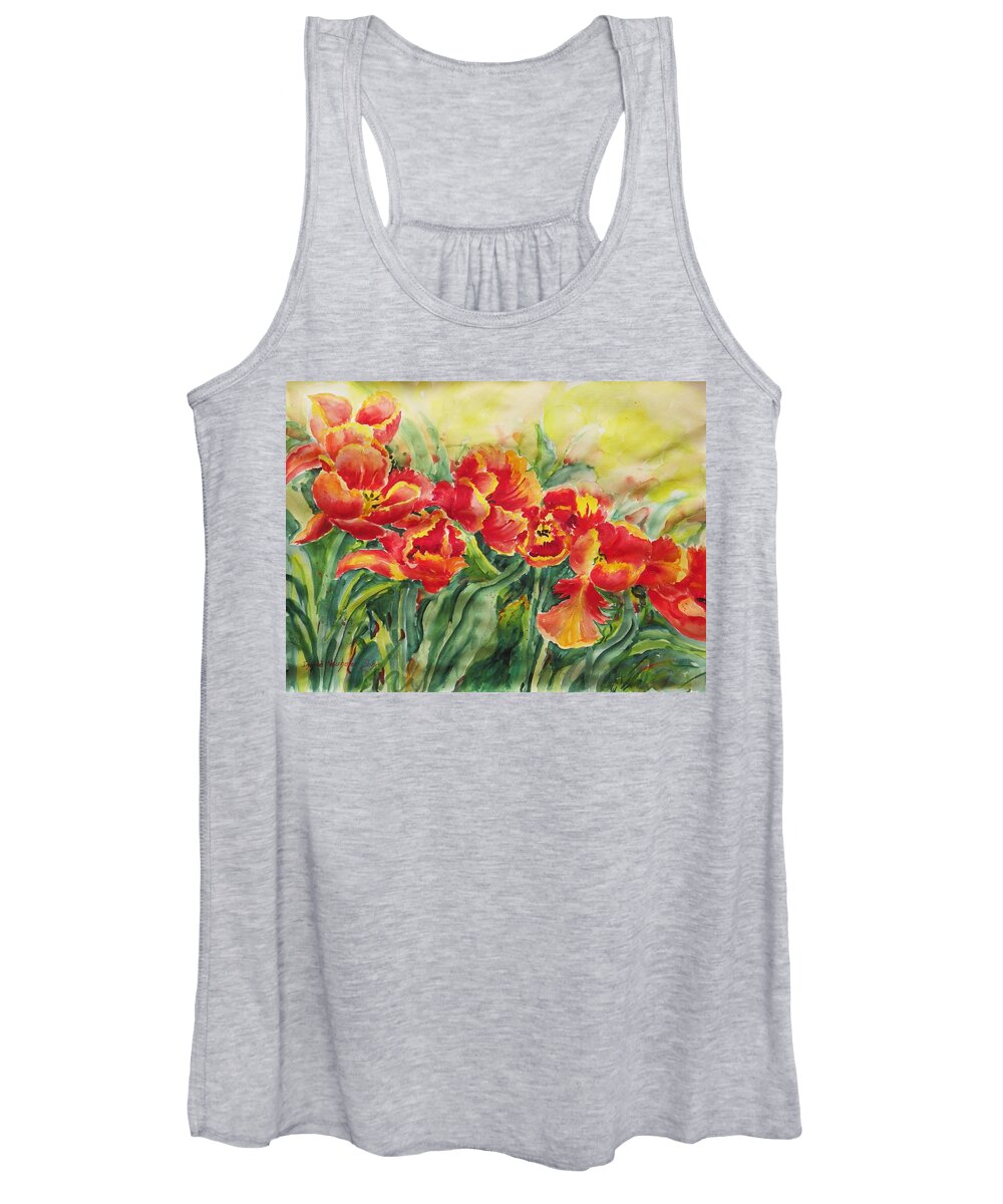Flowers Women's Tank Top featuring the painting Watercolor Series No. 241 by Ingrid Dohm