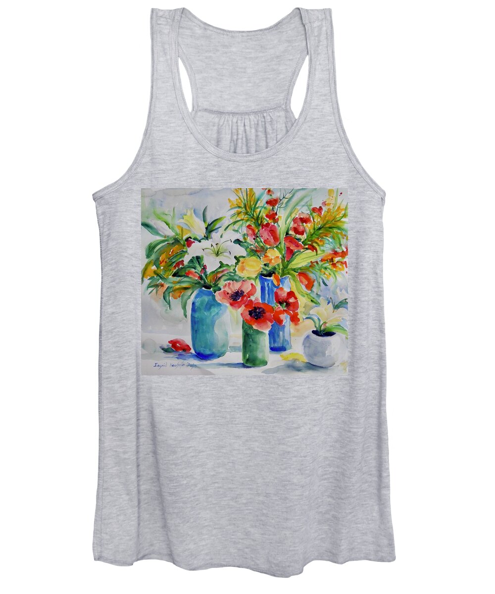 Flowers Women's Tank Top featuring the painting Watercolor Series No. 256 by Ingrid Dohm