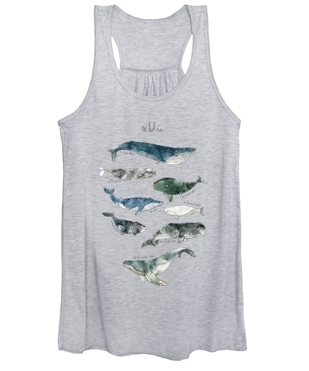 Whales Women's Tank Top featuring the painting Whales by Amy Hamilton