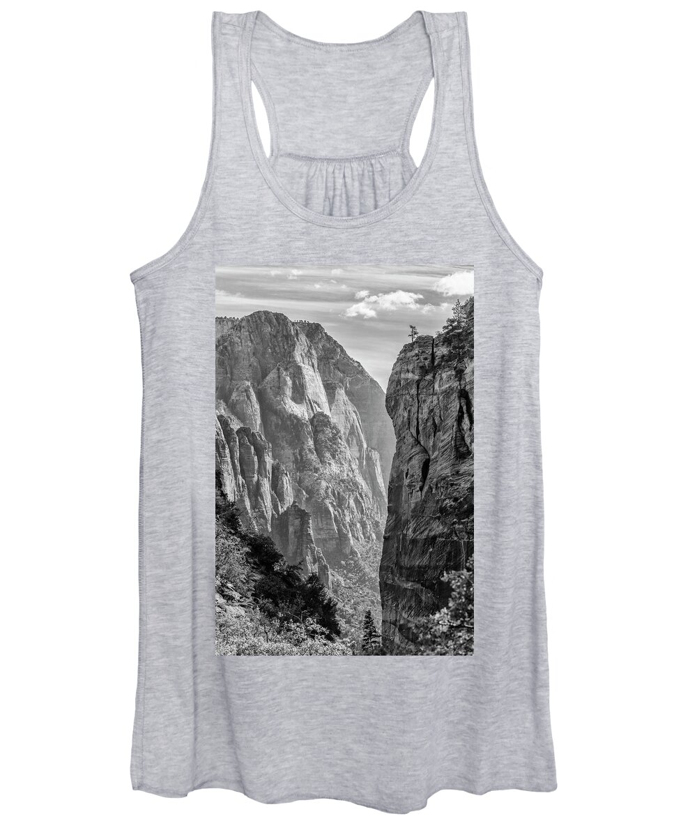 Zion Women's Tank Top featuring the photograph Where Angels Land by Jim Cook
