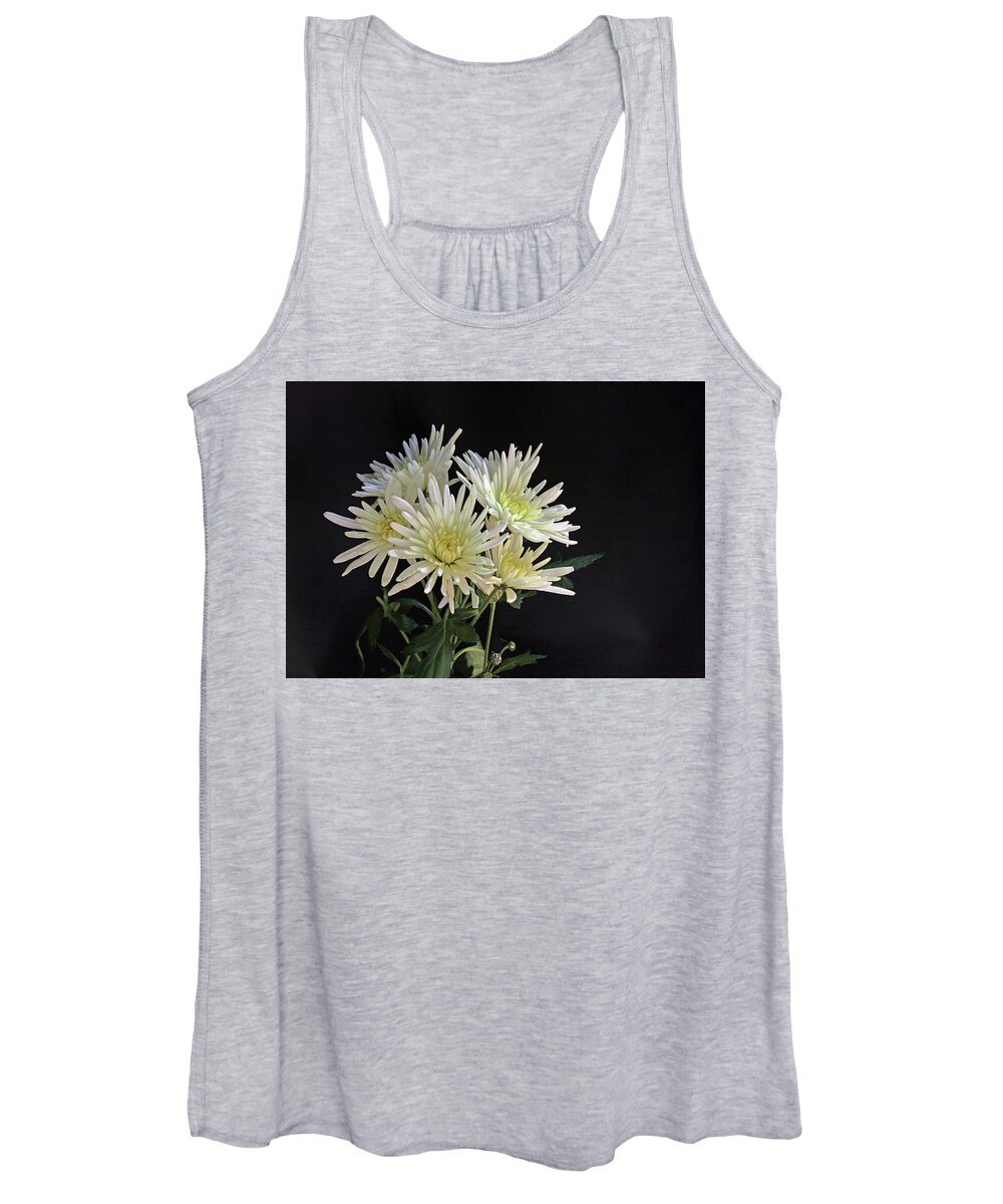 Chrysanthemum Women's Tank Top featuring the photograph White Chrysanthemums by Jeff Townsend