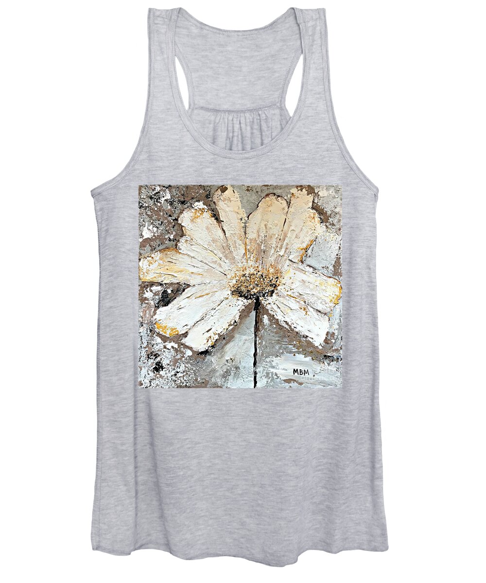 Daisy Women's Tank Top featuring the painting White Daisy by Mary Mirabal