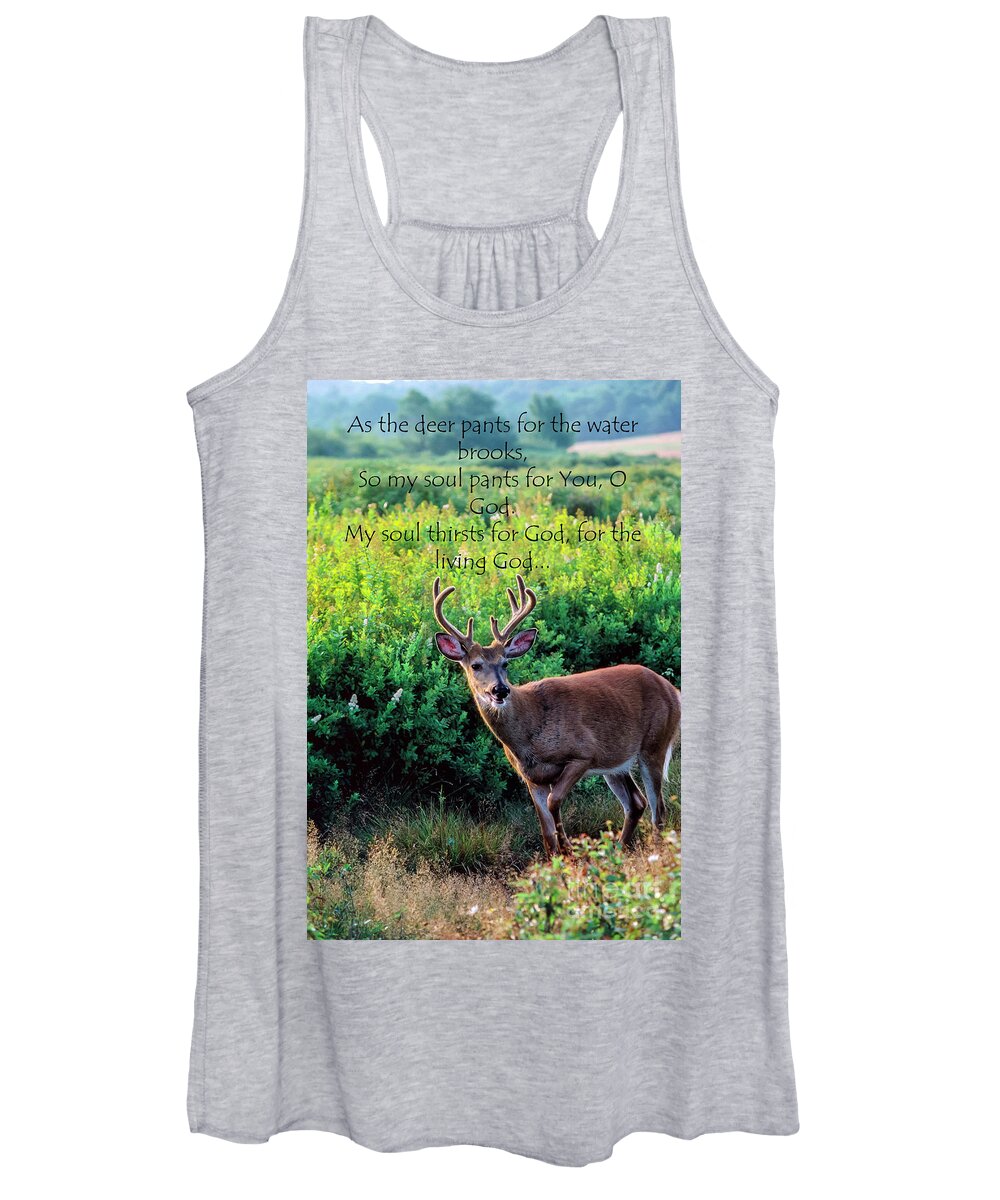 Whitetail Deer Women's Tank Top featuring the photograph Whitetail Deer Panting by Thomas R Fletcher