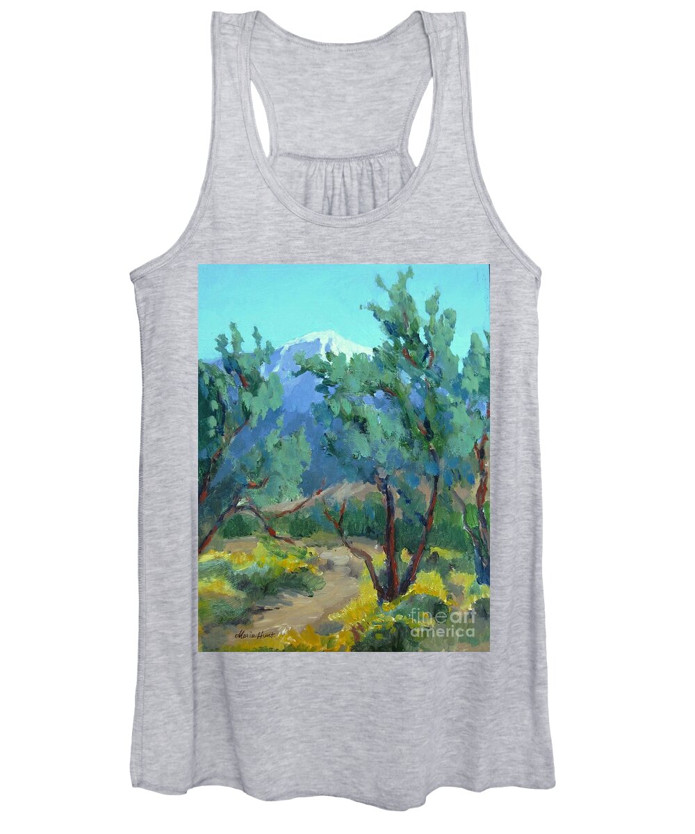Landscape Women's Tank Top featuring the painting Whitewater Preserve Palm Springs by Maria Hunt