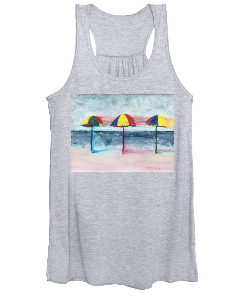 Beach Women's Tank Top featuring the painting Wind Ensemble by Kathryn Riley Parker