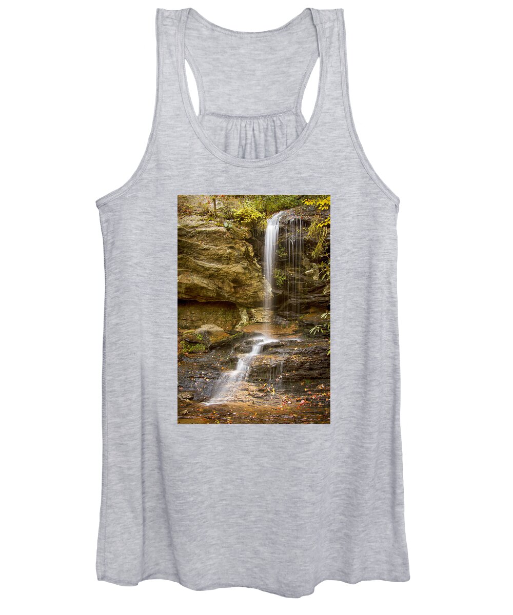 Window Falls Women's Tank Top featuring the photograph Window Falls in Hanging Rock State Park by Bob Decker