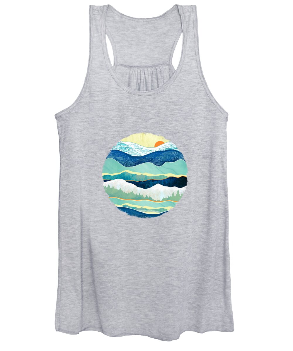 Winter Women's Tank Top featuring the digital art Winter Afternoon by Spacefrog Designs