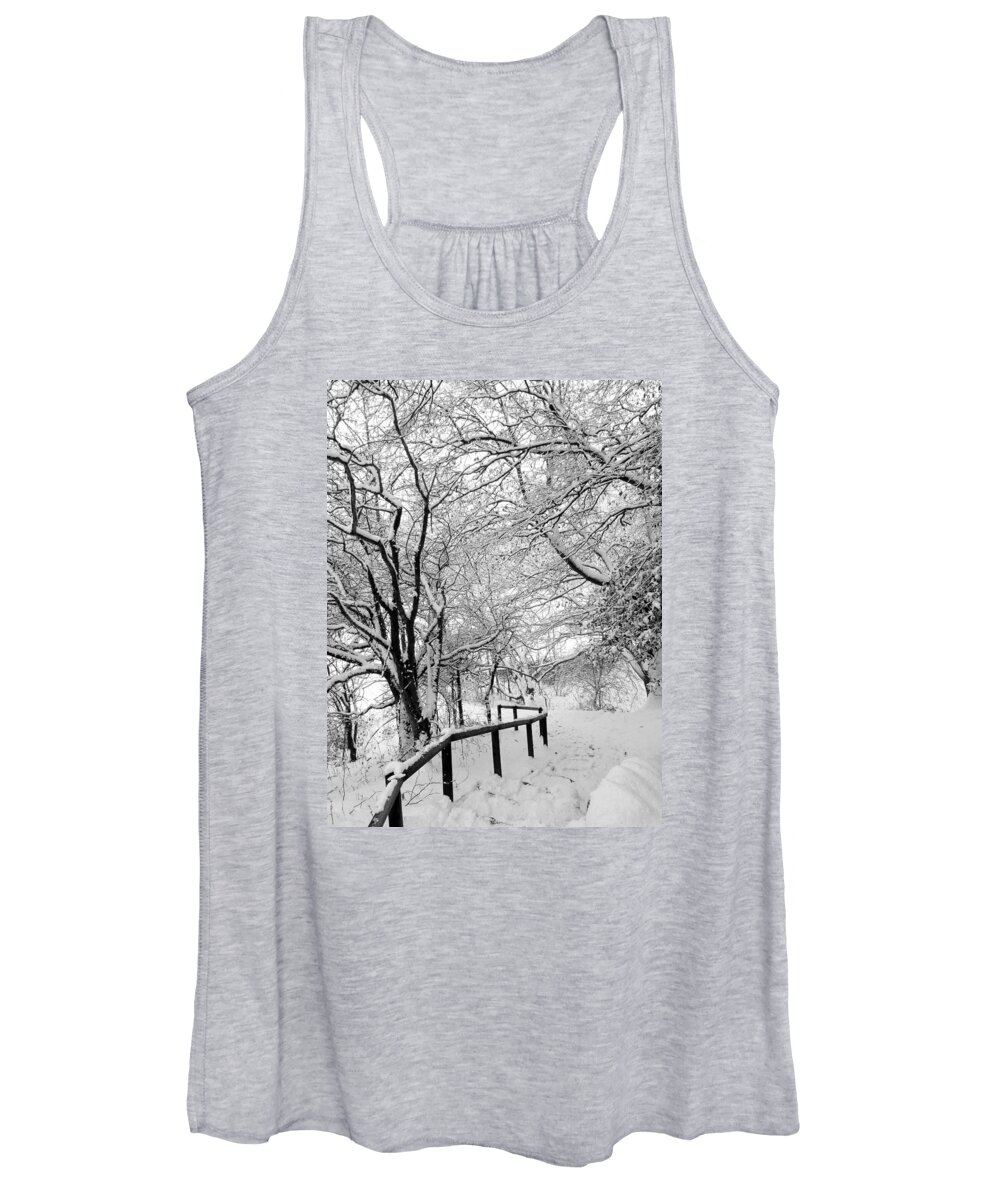 Winter Women's Tank Top featuring the photograph Winter path by Lukasz Ryszka