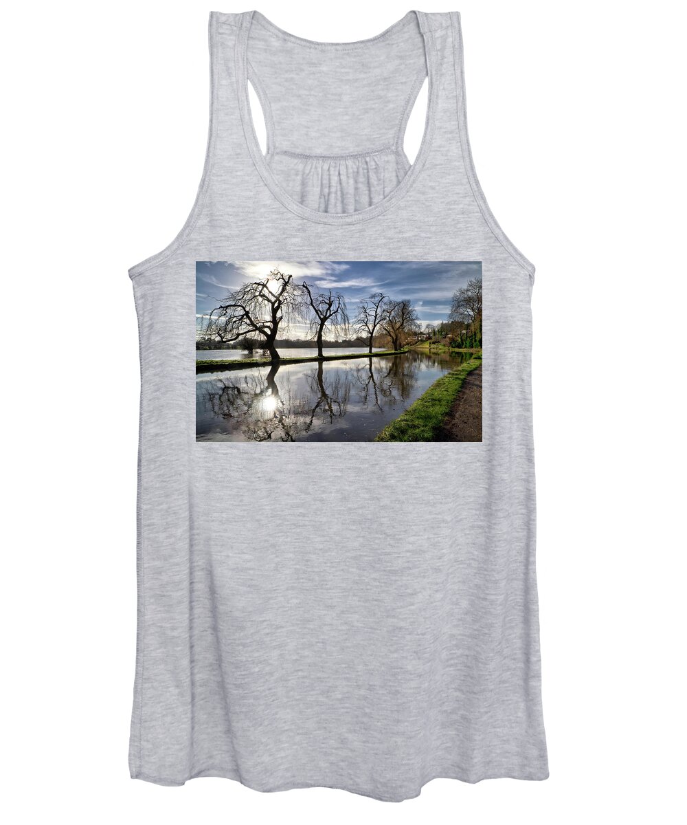 Shirley Mitchell Women's Tank Top featuring the photograph Winter Sun by Shirley Mitchell