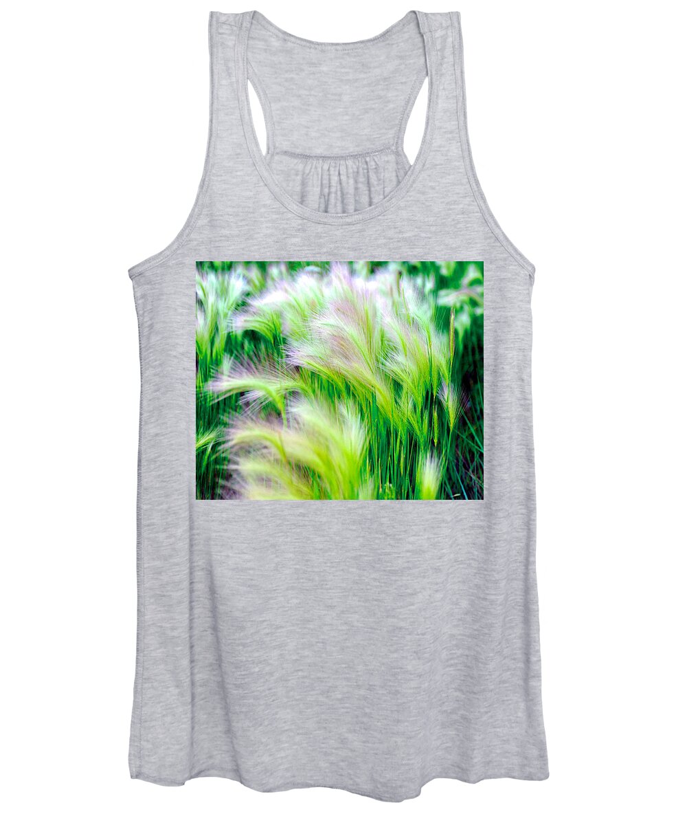Green Women's Tank Top featuring the photograph Wispy Green by Richard Gehlbach