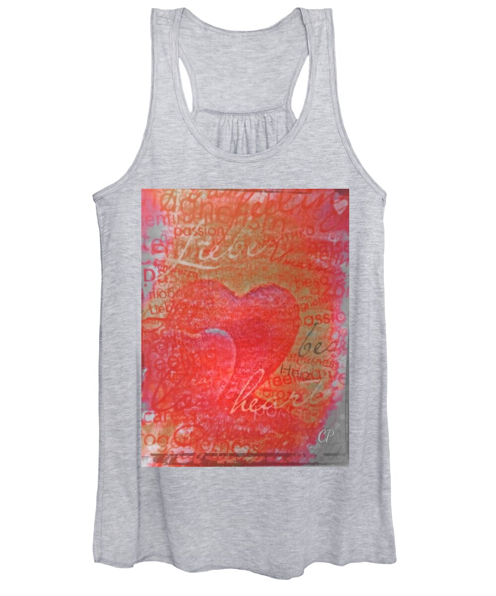 Heart Women's Tank Top featuring the mixed media With Heart by Christine Paris